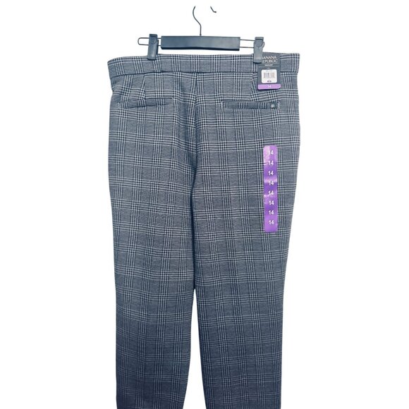 NWT Banana Republic 14 Womens Glen Plaid Trousers Office Comfort - Picture 15 of 16